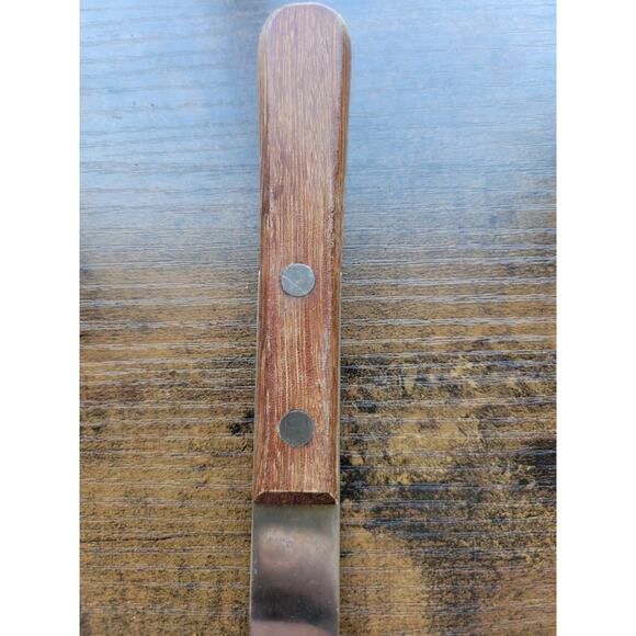 Vintage Vernon Stainless Steel Cheese Slicer/Server - Wood Handle - Taiwan - Picture 3 of 8